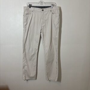 Ermenegildo Zegna Cotton Flat Front Casual Pants Jeans Cream 38x32